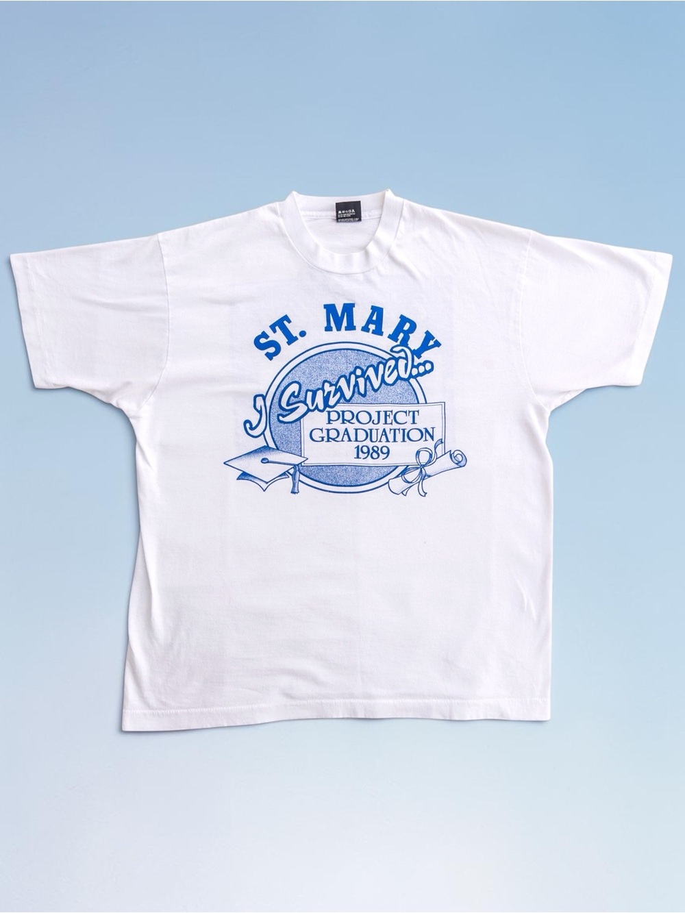 St. Mary 'I Survived' Project Graduation 1989 White Tee